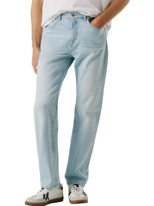 Pepe Jeans Byron Ανδρικό Τζιν Παντελόνι Ελαστικό Κανονική Εφαρμογή Γαλάζιο PM2084110-000