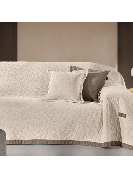 Guy Laroche Ριχτάρι Πολυθρόνας 170x150 Avalon Cream Με Μαξιλαροθήκη
