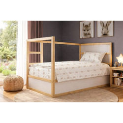 Dimcol Σετ Παιδικά Σεντόνια Μονά Βαμβακερά 160x240 Bear 716 Beige 3τμχ
