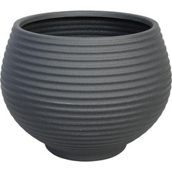 Plastona Naga Γλάστρα Στρογγυλή Ανθρακί 45x35cm 030.NAGA45AN