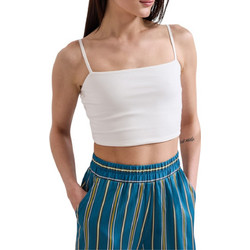 Namaste Γυναικείο Καλοκαιρινό Crop Top Βαμβακερό Λευκό SS1326022