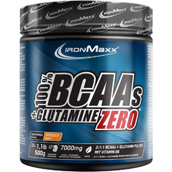 Ironmaxx 100% BCAAs & Glutamine Zero Peach 500gr