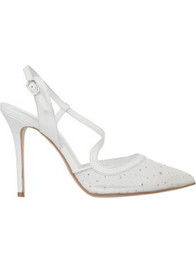 Mourtzi Γόβες Slingback με Τακούνι Στιλέτο Λευκές 10/1004187