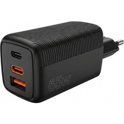 Fitpaddy Mini GaN Φορτιστής χωρίς Καλώδιο με Θύρα USB-A & 2 Θύρες USB-C 65W Quick Charge 3.0 & Power Delivery