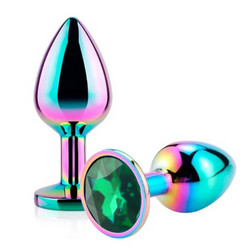 Guilty Toys Multicolor Small Πρωκτική Σφήνα Diamond Plug Πράσινη