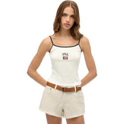 Superdry Γυναικείο Αθλητικό Crop Top Λευκό W6012036A-71D