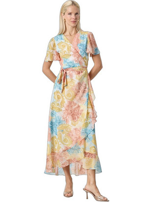 Passager Midi Καλοκαιρινό Βραδινό Φόρεμα Floral Κρουαζέ Εκρού 71099-061