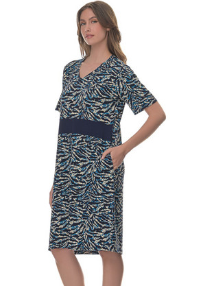 PNN Nightwear Mini Καλοκαιρινό Καθημερινό Φόρεμα Μεταξωτό Navy Μπλε 0263-4005