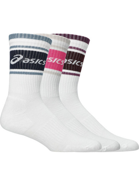 ASICS Ανδρικές Κάλτσες Ψηλές με Σχέδια Λευκές 3Pack 3033C295-500