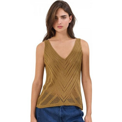 Namaste Γυναικείο Καλοκαιρινό Top Πλεκτό Καφέ PS2326001