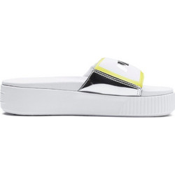 Puma Γυναικείες Παντόφλες Καλοκαιρινές Flatforms Ασημί 369421-01