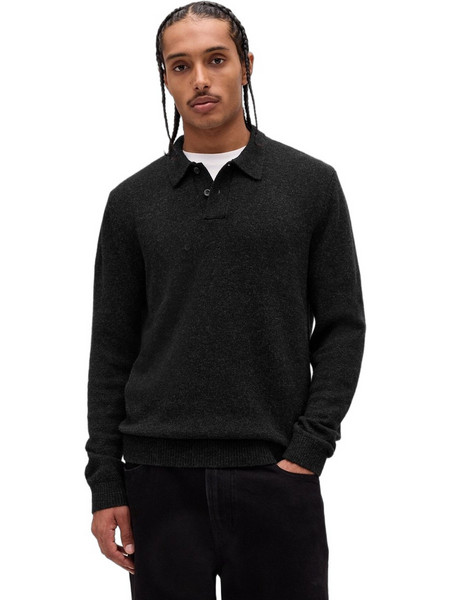Gap Ανδρική Μπλούζα Polo Μακρυμάνικη Ανθρακί 811459002