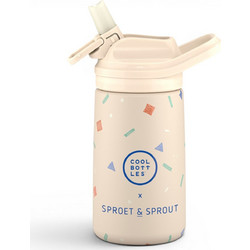 Cool Bottles Sprinkles Land Παιδικό Παγούρι Ανοξείδωτο Μπεζ 350ml