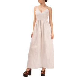 Vero Moda Maxi Καλοκαιρινό Καθημερινό Φόρεμα Εκρού 10348022