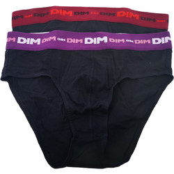 Dim Ανδρικά Σλιπ Βαμβακερά Μαύρα 2Pack 6493-141