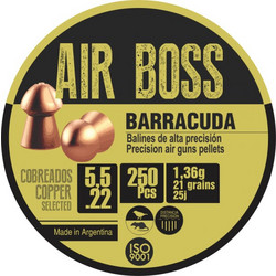 Apolo Air Boss Barracuda Βολίδες Pellets Αεροβόλου 5.5mm Μολυβένιες 1.36g / 21gr 250τμχ