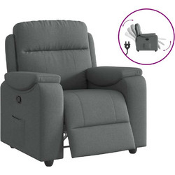 vidaXL Πολυθρόνα Relax με Υποπόδιο Ανακλινόμενη Ανθρακί 3303546