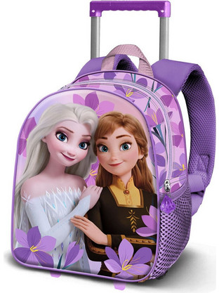 Karactermania Disney Frozen Σχολική Τσάντα Τρόλεϊ Νηπιαγωγείου Μωβ 09592