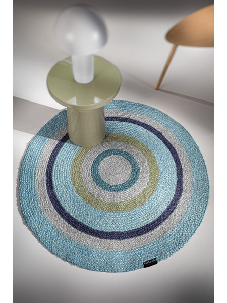 Guy Laroche Vanity Χαλί Στρογγυλό Καλοκαιρινό Γιούτα 110cm Azul