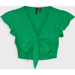 Vero Moda Γυναικείο Καλοκαιρινό Crop Top Πράσινο 10282510