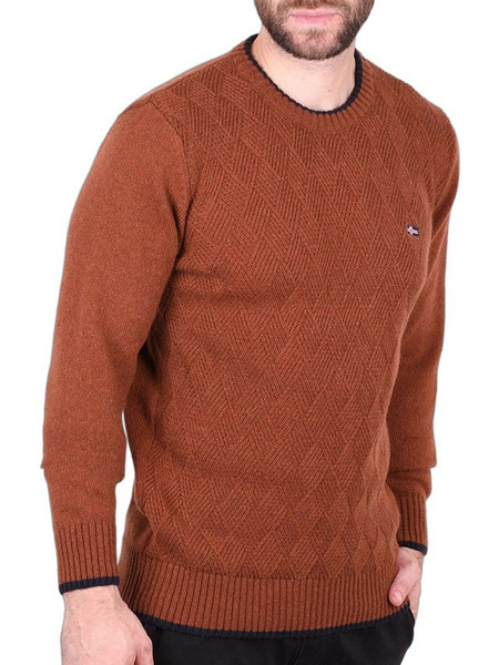 Clever Ανδρική Πλεκτή Μπλούζα Rusted MS23620-KA