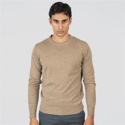 Double Ανδρική Πλεκτή Μπλούζα Μπεζ KNIT-8019