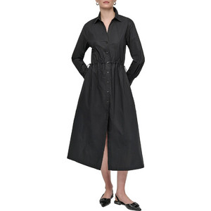 DKNY Midi Καθημερινό Φόρεμα Σεμιζιέ Μαύρο DJ5D9081-BLK DKNY Midi Καθημερινό Φόρεμα Σεμιζιέ Μαύρο DJ5D9081-BLK