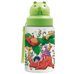 Laken Jungle Book Παιδικό Παγούρι Θερμός Ανοξείδωτο BPA Free με Καλαμάκι Πράσινο 350ml