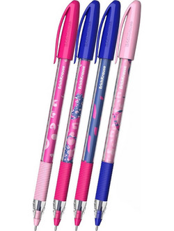ErichKrause Stick & Grip Pinna Kotta Στυλό Διαρκείας 1mm Μπλε 65166