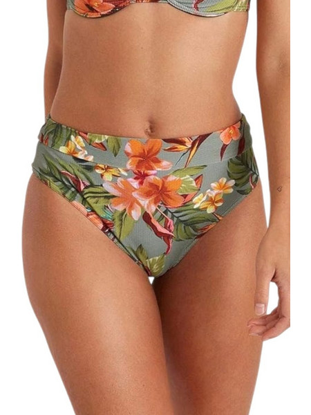 Banana Moon Ψηλόμεσο Bikini Slip Floral Χακί Κόκκινο PACHA-AYANNA-JQU97
