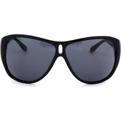 Derek Lam OLIVIA-BLK Γυναικεία Γυαλιά Ηλίου Μάσκα Κοκάλινα Μαύρα με Μαύρο Φακό