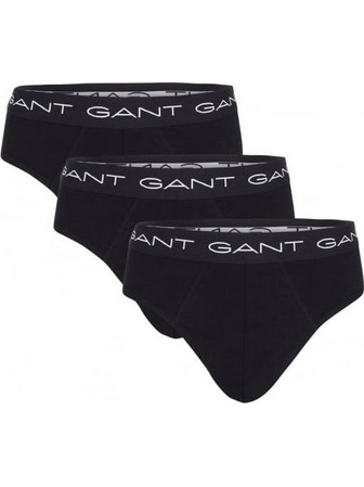 Gant Ανδρικά Σλιπ Βαμβακερά Μαύρα 3Pack 3GU3001