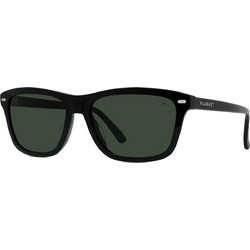 Vuarnet VU401113I 1501A Ανδρικά Γυαλιά Ηλίου Τετράγωνα Κοκάλινα Μαύρα με Πράσινο Φακό