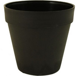Sic Plast Deco Γλάστρα Εξωτερικού Χώρου Στρογγυλή Πλαστική Μαύρη 10x9.5cm 7532091901