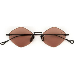 Eyepetizer 6-OP-6850-20-145 Γυναικεία Γυαλιά Ηλίου Πολυγωνικά Μεταλλικά Μαύρα με Καφέ Φακό