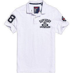 Superdry D5 Classic Ανδρική Αθλητική Μπλούζα Polo Λευκή M11011TQ-26C
