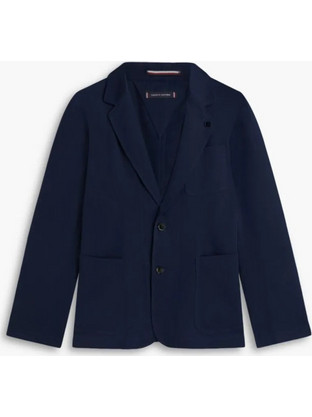 Tommy Hilfiger Καλοκαιρινό Ανδρικό Σακάκι Σπορ Υφασμάτινο με Κανονική Εφαρμογή Navy Μπλε MW0MW43551-DCC