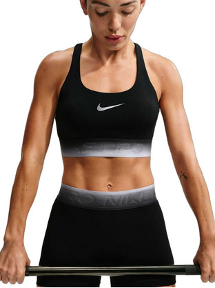 Nike Pro Αθλητικό Μπουστάκι με Μέτρια Στήριξη Μαύρο IM9959-010