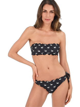 Wikini Fru Fru Bikini Set Strapless Μαύρο 150425-26CLA25