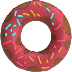 Pretty Love Super Donut Ελαστικό Δαχτυλίδι Πέους Σιλικόνης 20mm Ροζ