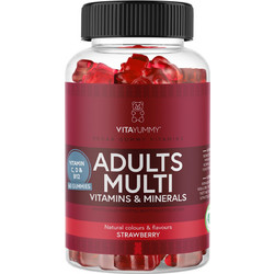 Vitayummy Adults Multi Vitamins & Minerals Strawberry 60 Ζελεδάκια