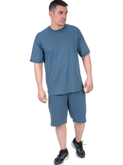 Paco & Co Ανδρικό Σετ T-Shirt & Βερμούδα Καλοκαιρινό Πετρόλ 2531904