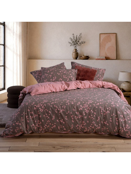 Nef-Nef Σετ Σεντόνια Διπλά Βαμβακερά 200x270 Floriva Brown