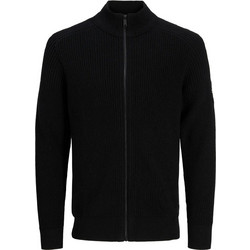 Jack & Jones Ανδρική Ζακέτα Πλεκτή με Φερμουάρ Μαύρη 12298551