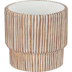 MarHome Κασπώ Τσιμεντένιο με Βάση Λευκό Μπεζ 14.5x13cm 06-20261