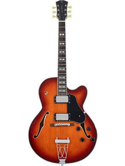 Sire Larry Carlton H7F Ηλεκτρική Κιθάρα Hollow με Μαγνήτες HH & Ταστιέρα Ebony Tobacco Burst