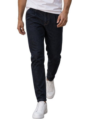 Profil Jeans Ανδρικό Τζιν Παντελόνι Κανονική Εφαρμογή Navy Μπλε 450