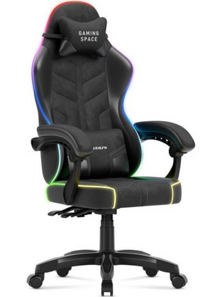 Possina Force 2,7 Καρέκλα Gaming Δερματίνης με RGB Μαύρη 163196389