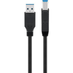 Goobay 93655 Καλώδιο USB-A Male 3.0 to USB-B Male 1.8m Black