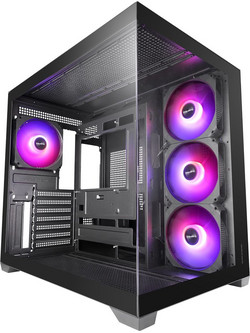 Mars Gaming MCV5 Black Gaming Midi Tower Κουτί Υπολογιστή RGB με Πλαϊνό Παράθυρο